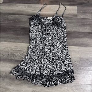 Ya Los Angeles Black and White Floral Mini Dress